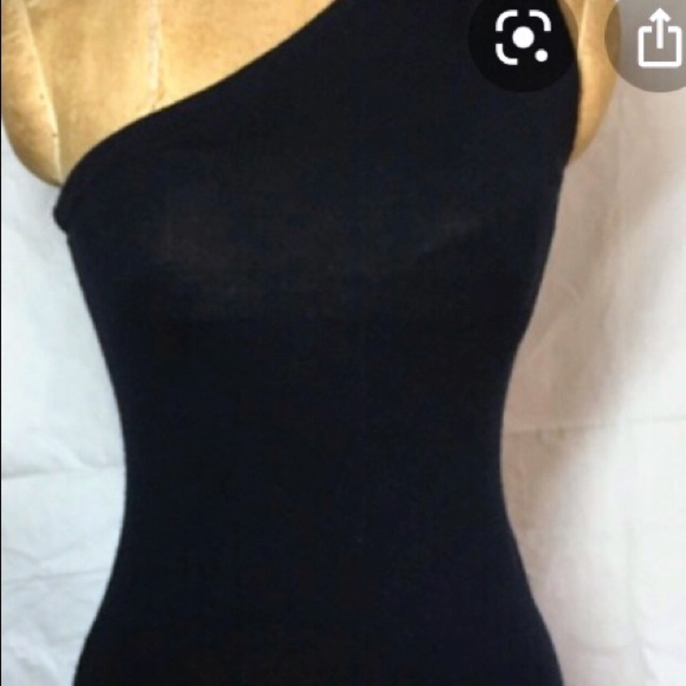 Rugby Navy  Blue One Shoulder Sweater Dress